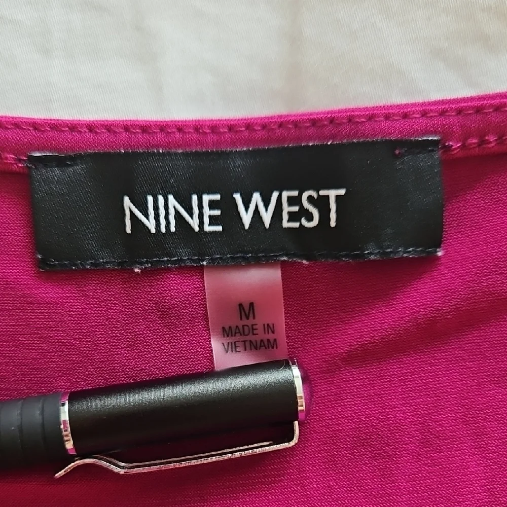 Dark Pink Blouse with Cut Outs